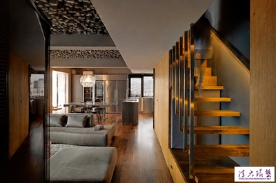 灰色调打造时尚高雅空间 高雄169平复式大公寓的室内设计解析